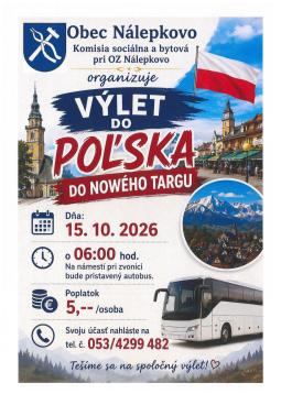 Výlet do Poľska: Nowy Targ a okolie — 15. októbra 2026